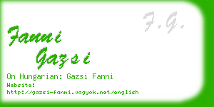 fanni gazsi business card